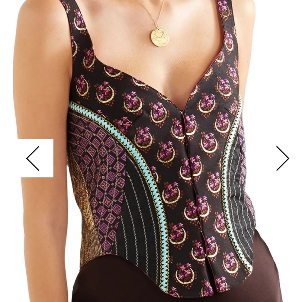 ETRO JACQUARD BUSTIER TOP